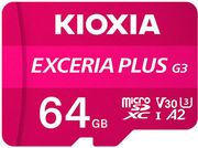 kioxia micro sd 4k 64gb exceria plus g3 uhs i u3 with adapter lmpl3m064gg2 photo
