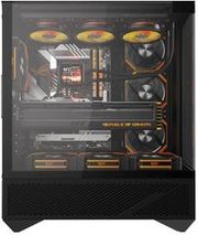 darkflash computer case dy460 black with 4 argb fans photo