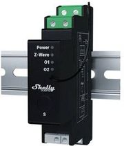 din rail relay with energy measurement shelly qubino wave pro shutter photo