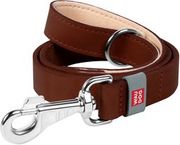 natural leather dog leash waudog w 14mm lgth 122cm brown photo
