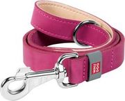 natural leather dog leash waudog w 25mm lgth 122cm pink photo