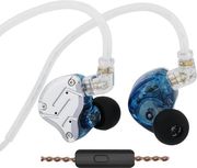 kz zs10 pro blue with mic iem 35 musician in ear monitor earphones 4ba 1dd 5 driver 10mm metal photo