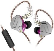 kz zsn pro purple mic iem 35 in ear monitor earphones dynamic hybrid dual driver 1ba 1dd photo