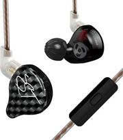 kz zst black with mic iem 35 in ear monitor earphones dynamic hybrid dual driver 1ba 1dd photo