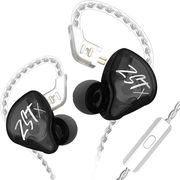 kz zst x black with mic iem 35 in ear monitor earphones dynamic hybrid dual driver 1ba 1dd photo