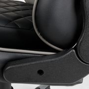 gembird gaming pvc leather chair with pillows black grey gc 03 bg photo gembird gaming pvc leather chair with pillows black grey gc 03 bg photo