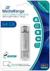 mediarange mr937 64gb usb 31 combo flash drive with usb type c plug photo