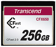 transcend ts256gcfx650 cfx650 256gb cfast 20 compact flash mlc nand photo