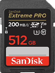 sandisk sdsdxxd 512g gn4in extreme pro 512gb sdxc uhs i u3 v30 class 10 photo