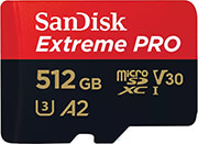 sandisk sdsqxcd 512g gn6ma extreme pro 512gb micro sdhc u3 v30 a2 with adapter photo