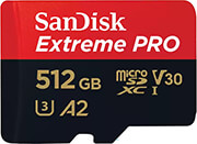 sandisk sdsqxcd 512g gn6ma extreme pro 512gb micro sdxc u3 v30 a2 with adapter photo