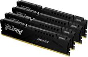 ram kingston fury beast black 128gb 4x32gb ddr5 5200mt s cl40 intel xmp quad kit kf552c40bbk4 128 photo