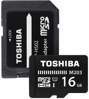 toshiba m203 16gb micro sdhc uhs i 100mb s with sd card adapter photo