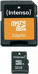 intenso micro sdhc 32gb adapter cl4 blister photo