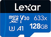lexar high performance 633x 128gb micro sdxc uhs i u3 v30 a1 blue series lsdmi128bb633a photo