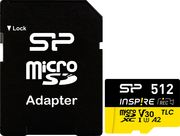 silicon power inspire 512gb micro sdxc uhs i class 10 sd adapter sp512gbstxla2v1nsp photo