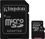 kingston sdcs 256gb canvas select 256gb micro sdxc uhs i class 10 sd adapter photo