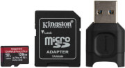 kingston mlpmr2 128gb canvas react plus 128gb micro sdxc class 10 uhs ii u3 v90 a1 usb reader photo