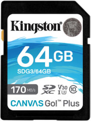 kingston sdg3 64gb canvas go plus 64gb sdxc 170r class 10 uhs i u3 v30 photo