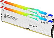 ram kingston fury beast white rgb 64gb 2x32gb ddr5 6000mt s cl30 amd ex dual kit kf560c30bweak2 6 photo