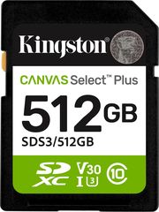 kingston sds3 512gb canvas select plus gen3 512gb sdxc 150mb s c10 uhs i u3 v30 photo