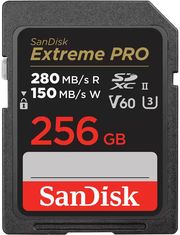 sandisk sdsdxep 256g gn4in extreme pro 256gb sdxc 280mb s uhs ii v60 u3 class 10 photo