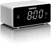 lenco cr 530 radio controlled stereo clock radio with 12 white display white photo