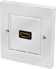 logilink ah0017 hdmi wall plate with 1x hdmi a coupler 2x female white photo