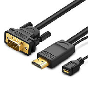 hdmi to vga converter cable w o audio ugreen mm101 15m 30449 photo