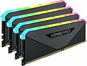 ram corsair cmn32gx4m4z3200c16 vengeance rgb rt black 32gb 4x8gb ddr4 3200mhz quad kit photo