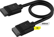 corsair cl 9011120 ww icue link cables 2x200mm straight straight black photo