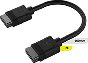 corsair cl 9011121 ww icue link cables 2x100mm straight straight black photo