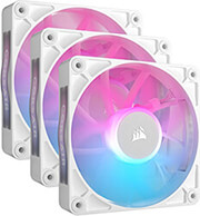 corsair co 9051022 ww rx120 icue link rgb fan starter kit 3 x 120mm white with icue link system hub photo