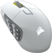 corsair scimitar elite wileress se mmo rgb gaming mouse white ch 9314011 ww photo