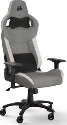 corsair gaming chair t3 rush 2023 fabric grey white photo