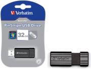 verbatim 49064 store n go pinstripe usb 20 black 32gb photo