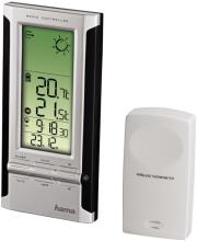 hama 104931 ews 280 indoor outdoor electronic weather station black silver photo