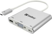 sandberg 136 01 usb type c mini dock vga usb photo