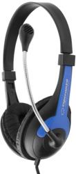 esperanza eh158b stereo headphones with microphone rooster blue photo