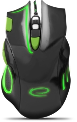 esperanza egm401kg wired mouse for gamers 7d optical usb mx401 hawk black green photo