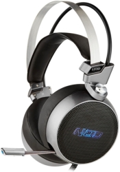 nod g hds 003 gaming headset with retractable microphone metallic colour with blue led photo