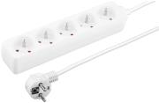 esperanza tl117 titanum 5 way socket with surge protection and ground pin 15m white photo