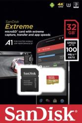sandisk sdsqxaf 032g gn6ma extreme a1 v30 32gb micro sdhc uhs i u3 with adapter photo