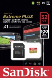 sandisk sdsqxbg 032g gn6ma extreme plus a1 32gb micro sdhc uhs i u3 with adapter photo