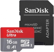 sandisk sdsquar 016g gn6ma 16gb ultra a1 micro sdhc u1 class 10 with adapter photo