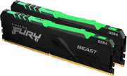 ram kingston kf430c15bbak2 16 fury beast rgb 16gb 2x8gb ddr4 3000mhz dual kit photo