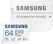 samsung evo plus 64gb micro sdxc uhs i u1 v10 a1 adapter mb mc64sa eu