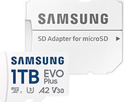 samsung evo plus 1tb micro sdxc uhs i u3 v30 a2 adapter mb mc1t0sa eu photo