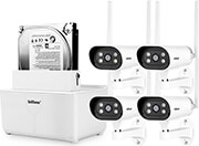 srihome nvs004 8 channels nvr 4 bullet 1080p wireless waterproof cameras