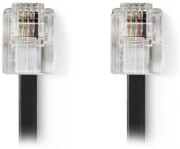 nedis tcgp90200bk50 telecom cable rj11 male rj11 male 5m black photo